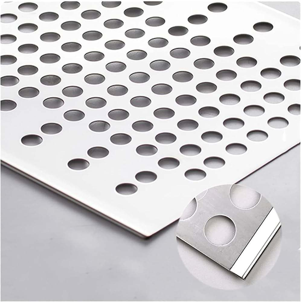 1220×2440mm Perforated Metal Mesh with Adjustable Hole Patterns in 304/316/316L Stainless Steel for Equipment Guards
