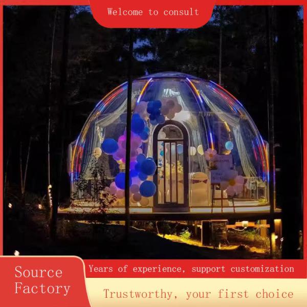 Contemporary Design Style Outdoor Hotel Camping Site Scenic Glass Room Spherical Tent Bubble House Homestay