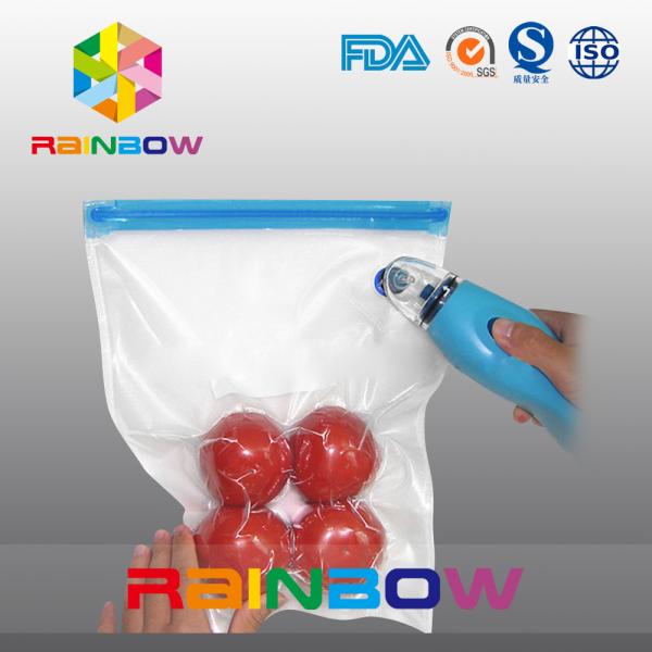 Food Grade Vacuum Sealer Bag Plastic Self Seal Bags For Storage Food / Vacuum Breaker Valve