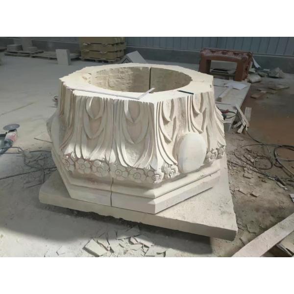 50mm European Style Sandstone Garden Ornaments Stone Relief Sculpture