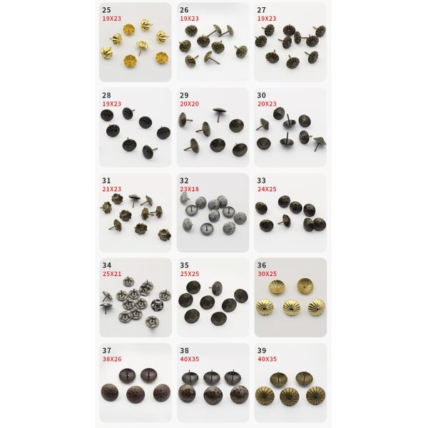 Direct Sale Modern Style Iron Nail Bubble Thick Pattern Decorative Nail Pushpin for Soft Sofa Drum Nail Head