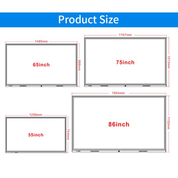 Интерактивная доска с сенсорным экраном 4K Multitouch 85-дюймовый плоский экран