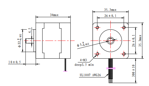 мотор Nema 14 35x35mm 155mN.M гибридный Stepper для оборудования 1A 3.8V красоты