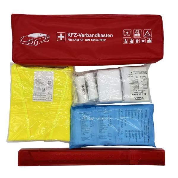 3 in 1 Automotive First-Aid Devices Safety Rescue and On-Road Bag DIN13164-2022 Compliant