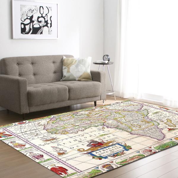 Alfombra de la sala de estar del vintage, dormitorio, estera del piso del comedor