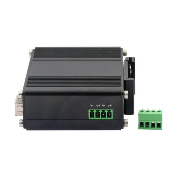 Mini adaptateur Ethernet 3 ports 10/100/1000T + 1 port 100/1000X SFP avec fonction PD et séparateur PoE