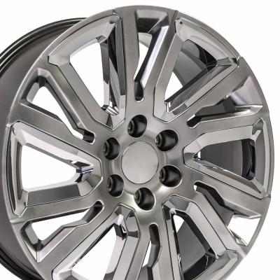 TUV 22 Inch GMC Denali Replica Wheels 5901 Gloss Black Chevy Tahoe Chrome Rims