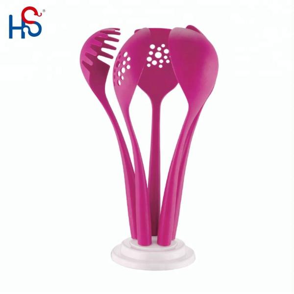 Silk Printing Logo Kitchen Utensil Set Durable Nylon 8-Piece Kitchen Cooking Utensils
