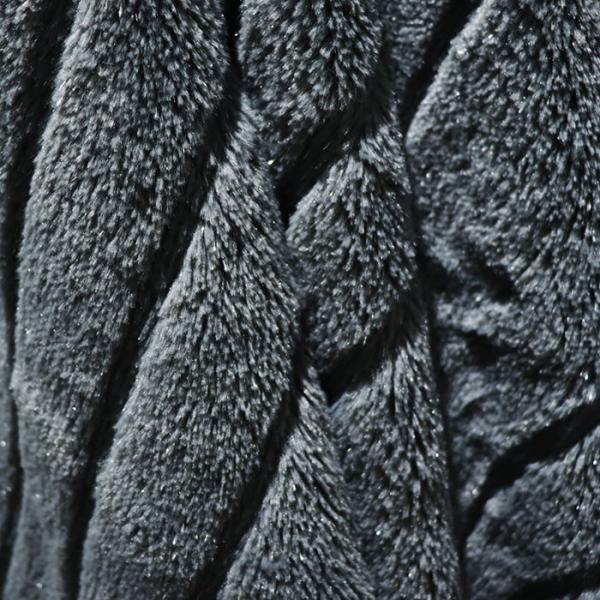 100% Polyester Coral Fleece Faux Fur Heated Blanket Minky Black Faux Fur Throw Blanket