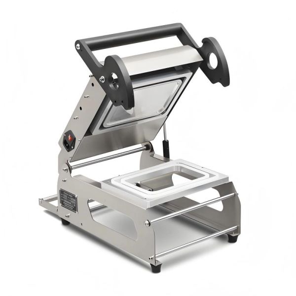 304 Stainless Steel Manual Tray Sealer FR160E with Adjustable Temperature and Labor-saving Design for Food Packaging