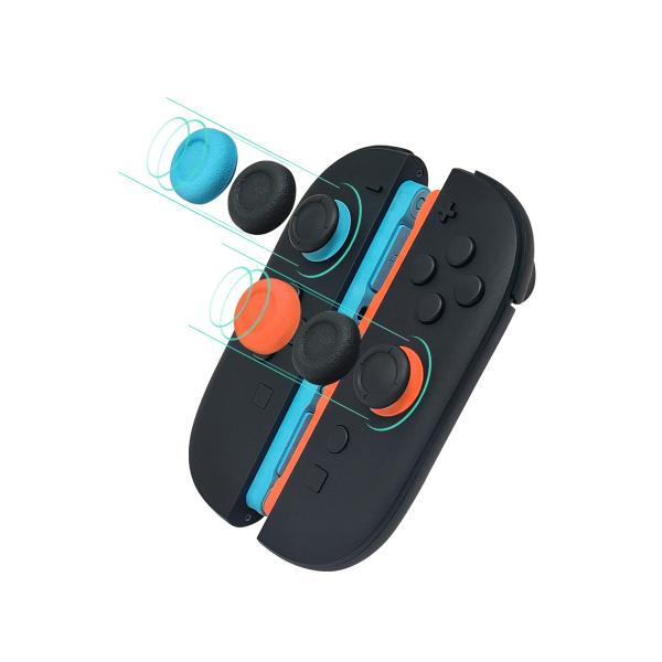 4-in-1 Textured Thumb Grip Caps for Nintendo Switch Joy-Con – Anti-Slip, Enhanced Control