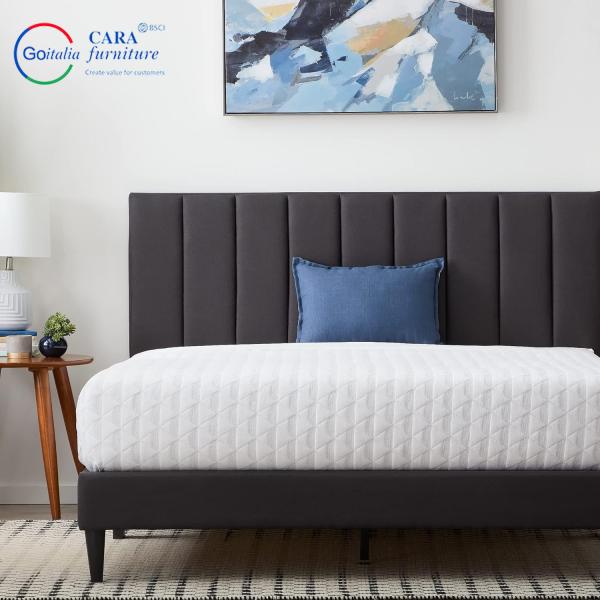 Comfortable Style Soft Bed Black Solid Wood Board Double Queen Bed Frame For Bedroom
