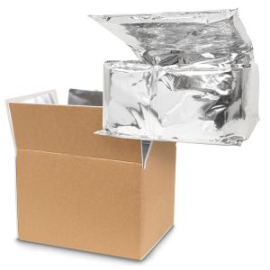 Frozen Food Silver Insulated Shipping Box Liners Thermal Insulation Container