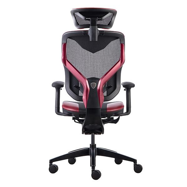 Black Frame Wine Swivel Gaming Chair Modern Mesh Breathable PU Designed