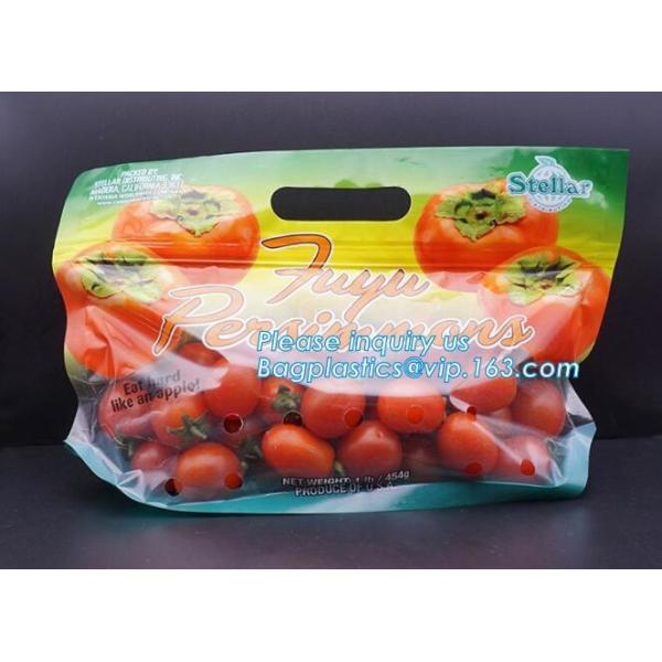 Reclosable Fresh Fruit Cucumber Packaging Bag with Air Hole, Fruit Protect Peach Bag/kiwi Fruit Bag, fresh fruit bag wit