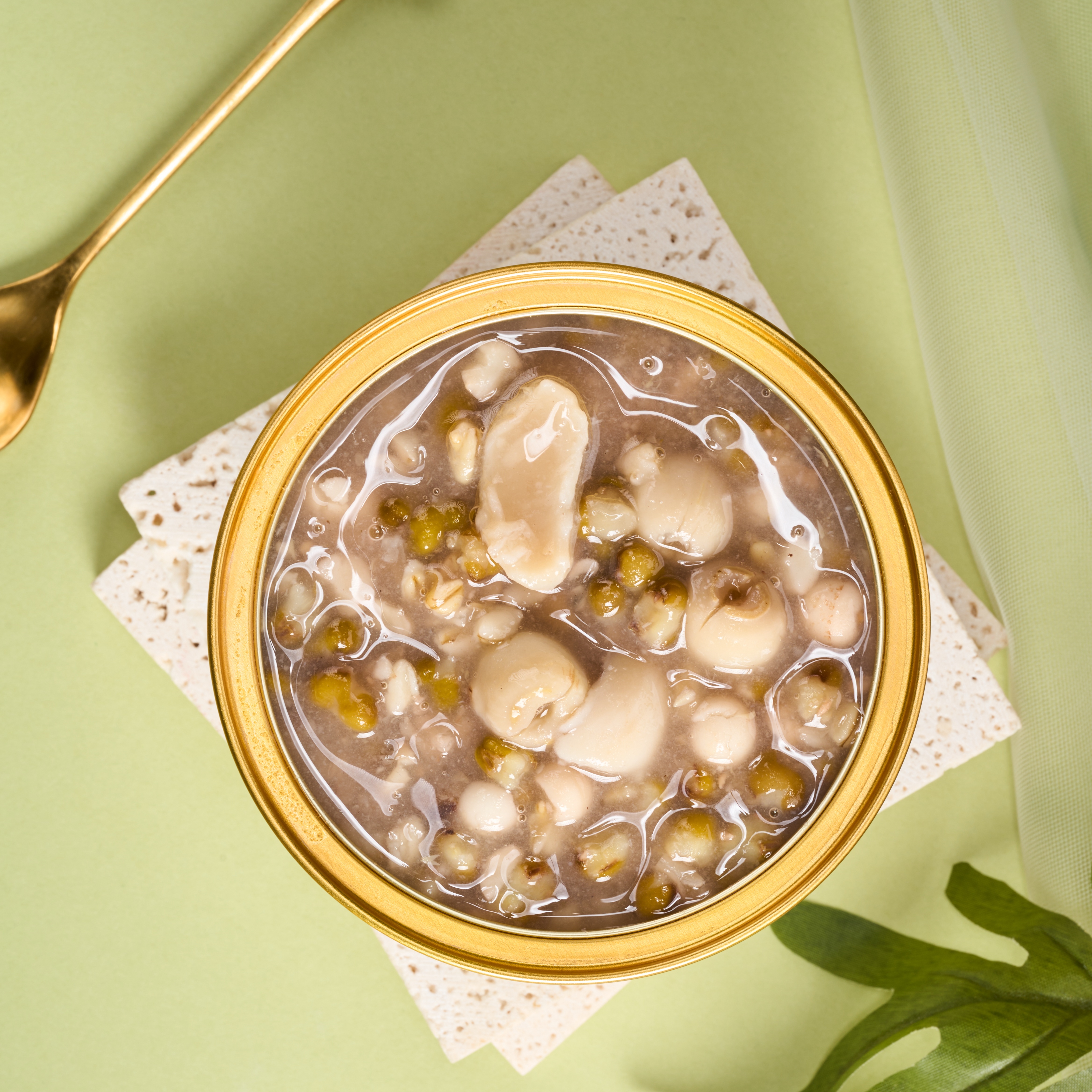No Added Sugar Clearing Heat Lily Fox Nut Mung Bean Congee Nutritious Balanced Diet Meal Replacement for Weight Loss