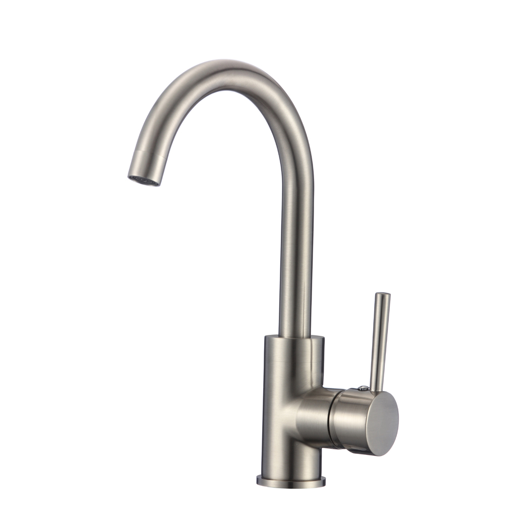 Oersitor Kitchen Faucet with brass body 35mm ceramic cartridge includes 2pcs stainless steel flexible hoses for kitchen sink 