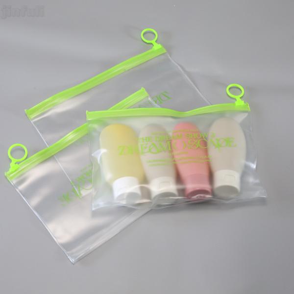 Clear PVC Bag With Zipper Plastic PVC Cosmetic Packaging Bags With Bottom