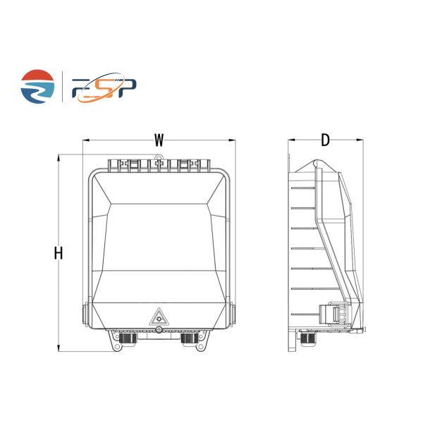 16 Núcleos Caixa de distribuição de terminais de fibra óptica para o exterior para cabos e cabos principais