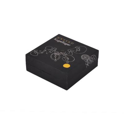 Couvercle épais blanc noir de boîte de papier d'emballage de savon de carton de Logo Yellow 2mm et boîte inférieure