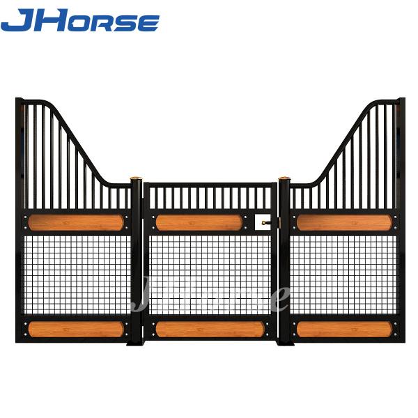 Partes dianteiras europeias Mesh Black Powder Coating da tenda do cavalo de 2.4m