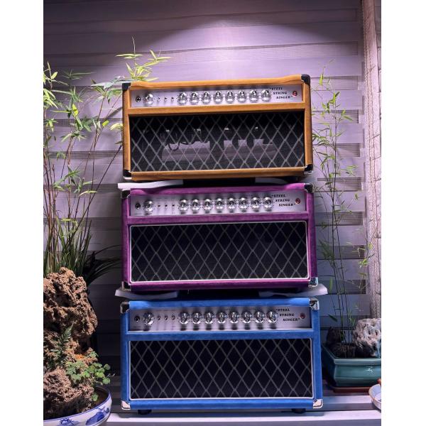 Custom D Style Steel String Singer Head 20W 50W 100W with Suede Blue Color, Grand Amplifier SSS Model