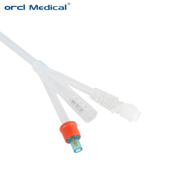 Disposable Sterile 100% Silicone Foley Catheter With Temperature Probe CE Standard Foley Silicone Catheter