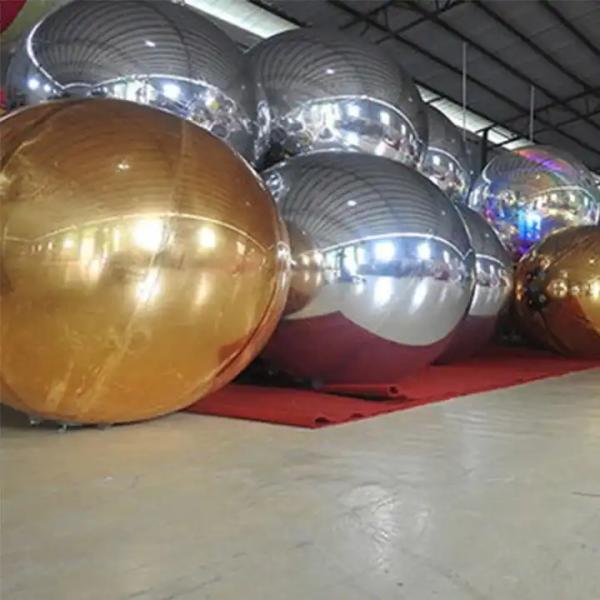 Домашнее украшение 100 см Лазерное серебро ПВХ мяч вешающий материал Прозрачные рождественские дискотеки зеркальные шары