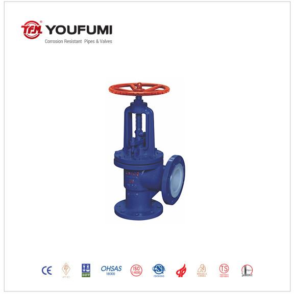 PFA Lined Globe Valve With WCB Body