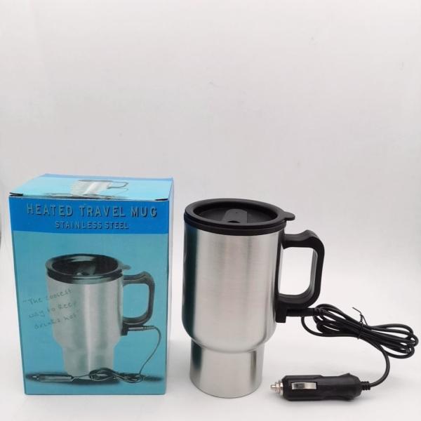 Copo de aquecimento do carro Copo de café de viagem Copo de aquecimento elétrico de 12V Copo de isolamento de aço inoxidável Copo de carro Copo de carregamento Copo de calor