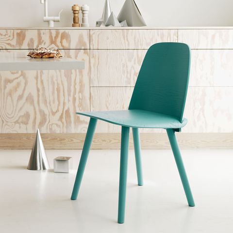 Dining Furniture Muuto Nerd Chair , Classic Colorful Modern Wood Chair