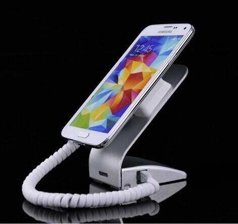 COMER anti-theft alarm locking devices for fix hand phone display stand with charging cable lock