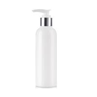 150ml White Boston Plastic Bottles With Silver Chrome Pump Lotion Top