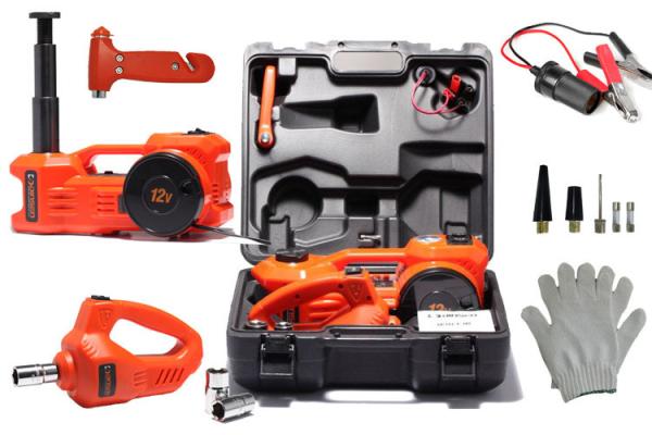 electric hydraulic jack impact wrench car repair tool kit with air compressor