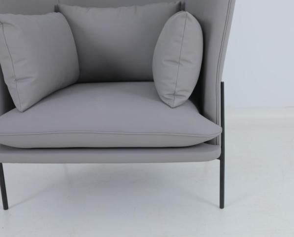 Stainless Steel Leg Leisure Arm Chair For Living Room Modern