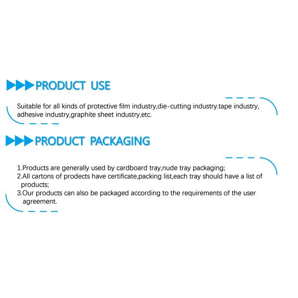 Film de libération de silicone PET de 19 μm pour l'industrie du film de protection