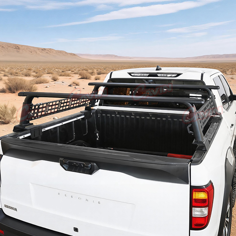4x4 Offroad Aluminum Alloy and Heavy Duty Steel Adjustable Truck Bed Rack 500KG Loading Universal for All Pickups