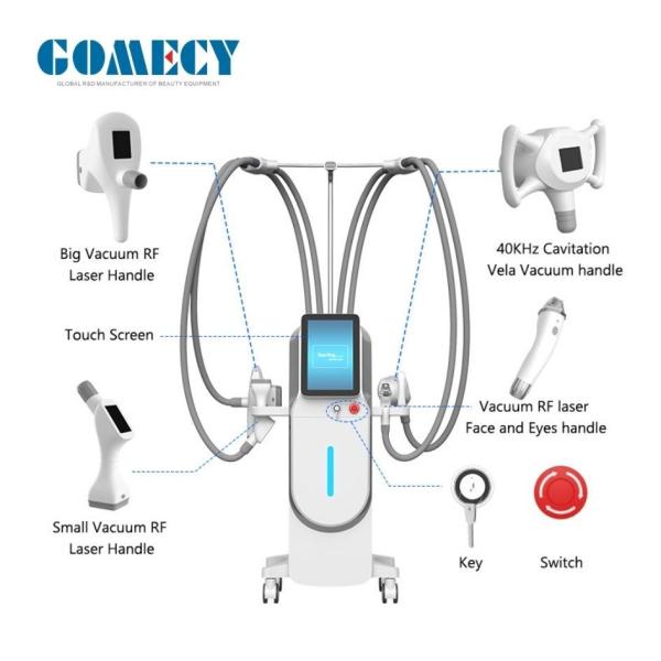 GOMECY VelaBody RF Vacuum Roller Therapy Cavitación del cuerpo Conformación del cuerpo con láser Escultura del cuerpo Masaje del cuerpo adelgazamiento
