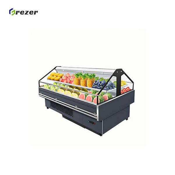 220V Fruit Display Refrigerator Combined Refrigerated Display Cooler Horizontal For Supermarket Shop