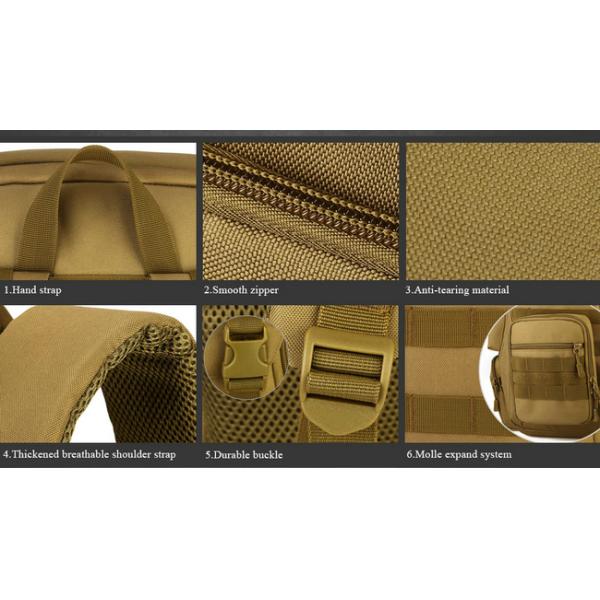 Anti - Tearing Molle Tactical Backpack With Thickened Breathable Shoulder Strap