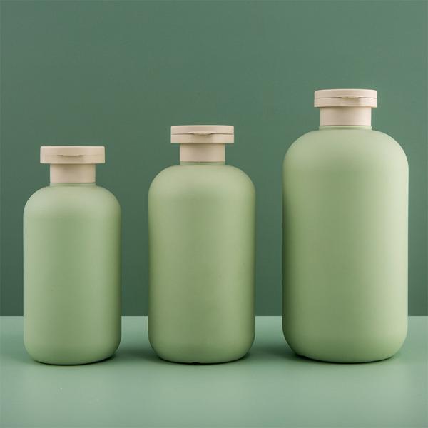 250ml 300ml 500ml HDPE Light Green Flip Top Lotion Shampoo Body Wash Bottle