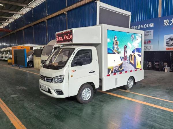 Foton Mini Outdoor LED Advertising Van , Mobile Billboard Advertising Truck