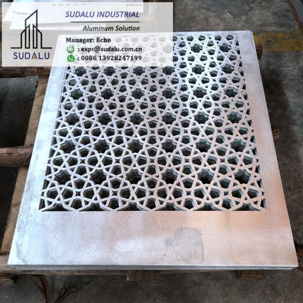 SUDALU Aluminum Perforated Sheet Decorative Geometrical Pattern Aluminum Laser Cutting Panel