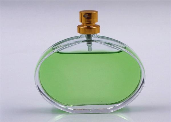 Excellent Flat Round 50ml Empty Spray Glass Perfume Bottles For SGS Passed