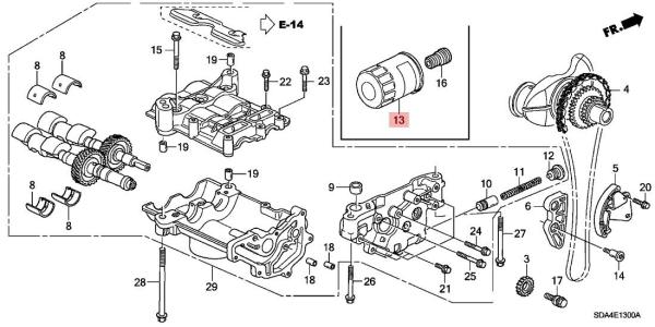 15400 PLM A01 Car Engine Filter 15400 PLC 004 Oil Filter Honda Accord Acura