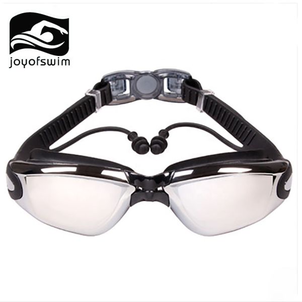 2025 Hot Sale Custom UV Protect Anti-fog Waterproof Swim Goggles with Earplugs for Adult Swimming