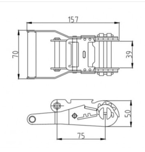 10 le rochet verrouillable de pouce 22000lb de la tonne 3 amarrent des courroies