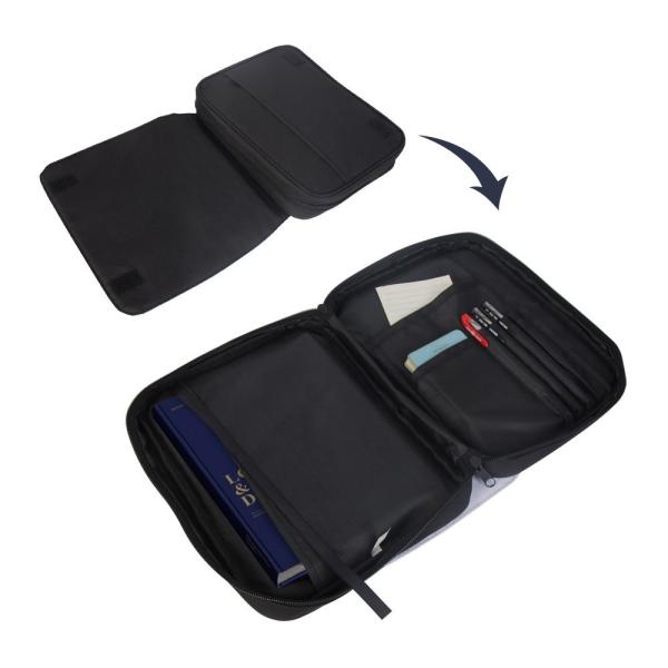 Sac de rangement horizontal 600D polyester sac biblique sublimation porte-documents portable pour les photos impression bricolage