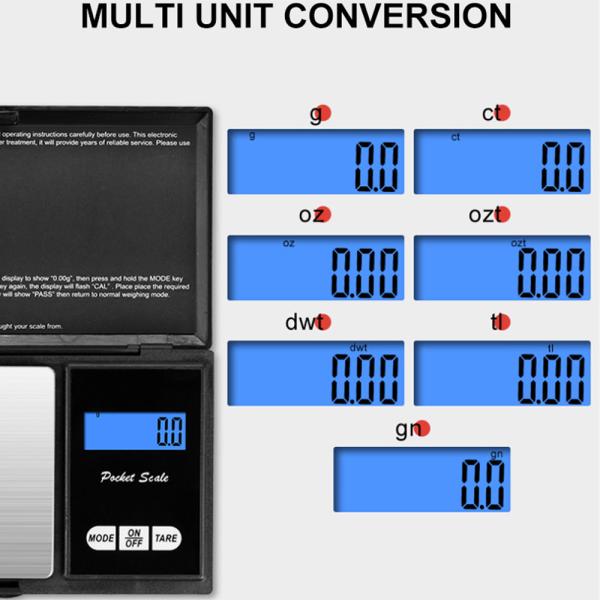 Mini balance électronique de précision en acier inoxydable ABS pour bijoux, affichage LCD 0,01 g, alimenté par batterie, 12 mois