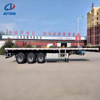 3 Axle Flatbed Semi Trailer 40 Ton Heavy Duty Truck Trailer